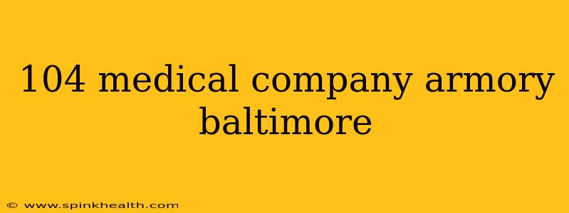 104 medical company armory baltimore