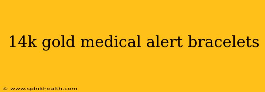 14k gold medical alert bracelets