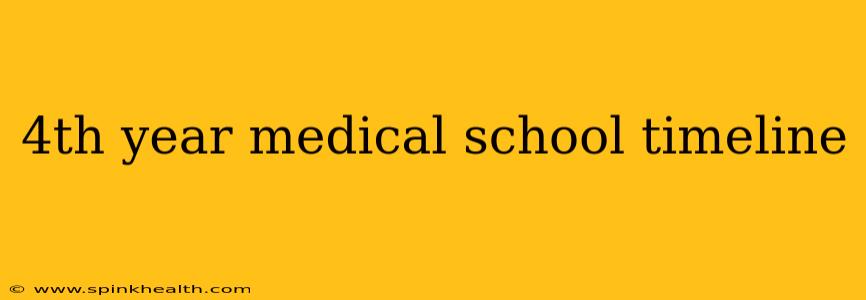 4th year medical school timeline