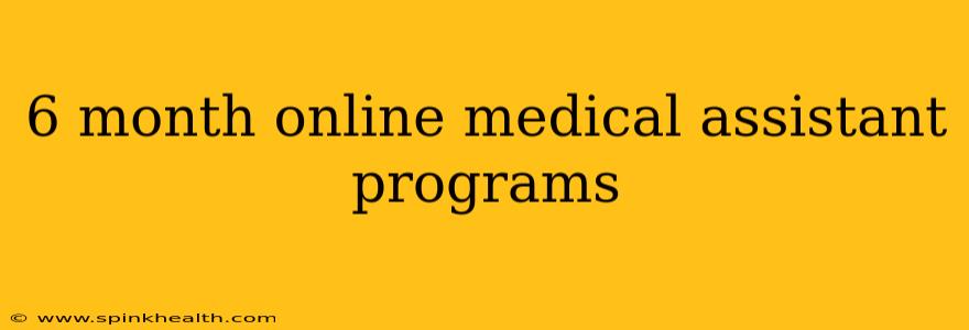 6 month online medical assistant programs