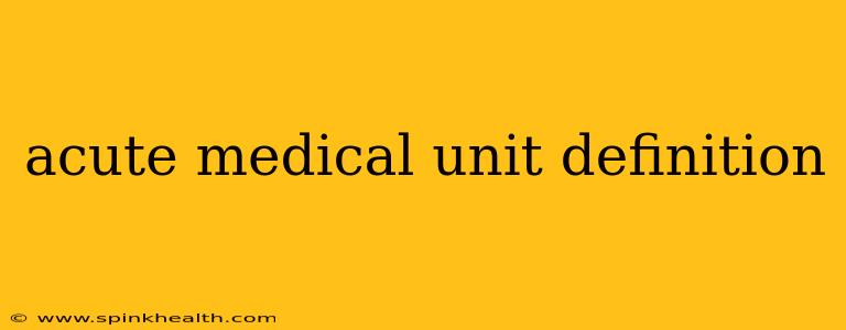 acute medical unit definition