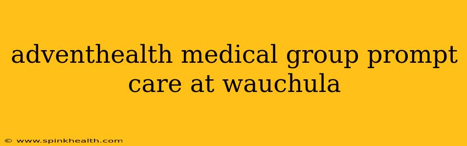 adventhealth medical group prompt care at wauchula