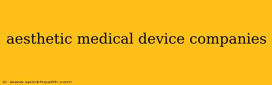 aesthetic medical device companies
