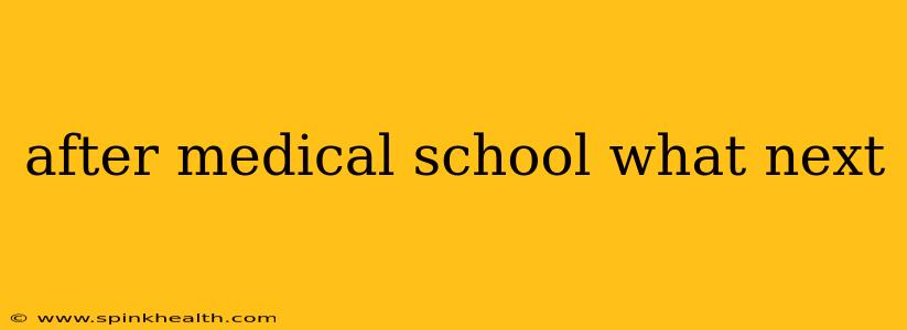 after medical school what next