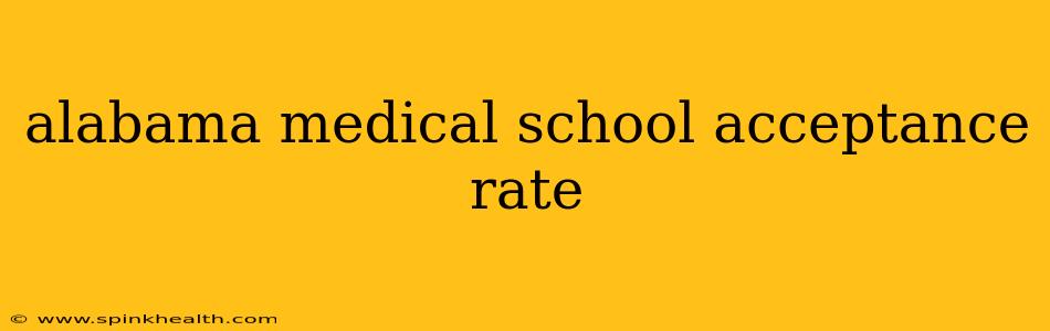 alabama medical school acceptance rate