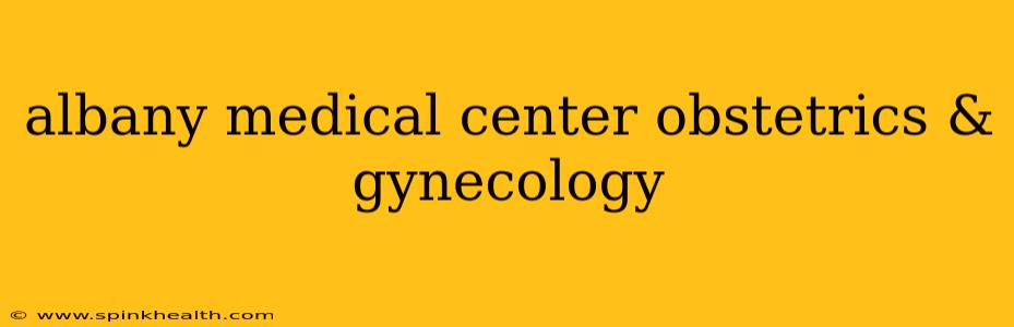 albany medical center obstetrics & gynecology