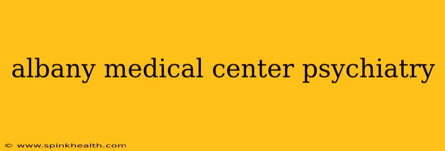 albany medical center psychiatry