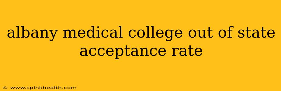 albany medical college out of state acceptance rate