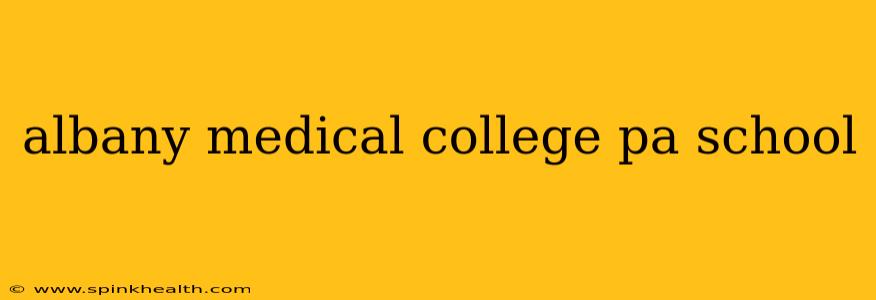 albany medical college pa school