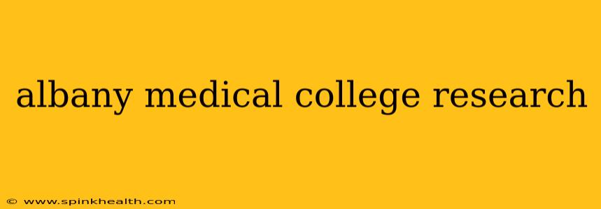 albany medical college research