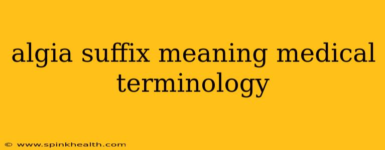 algia suffix meaning medical terminology