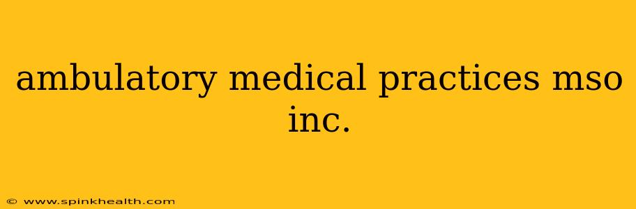 ambulatory medical practices mso inc.