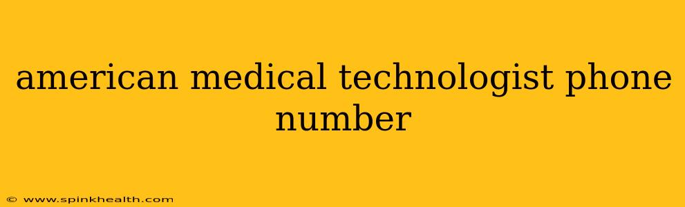 american medical technologist phone number