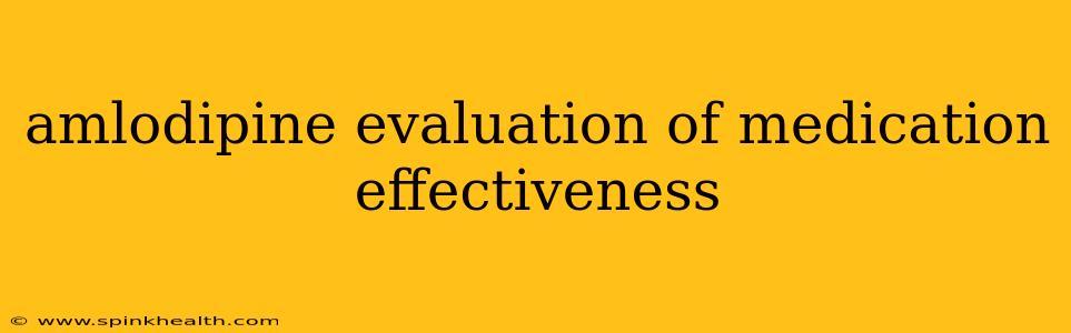 amlodipine evaluation of medication effectiveness