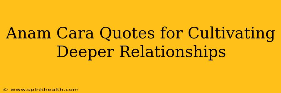 Anam Cara Quotes for Cultivating Deeper Relationships