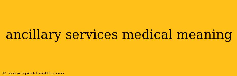 ancillary services medical meaning