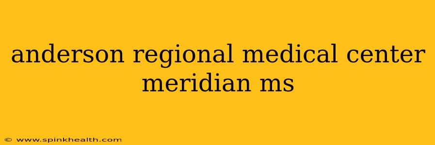 anderson regional medical center meridian ms