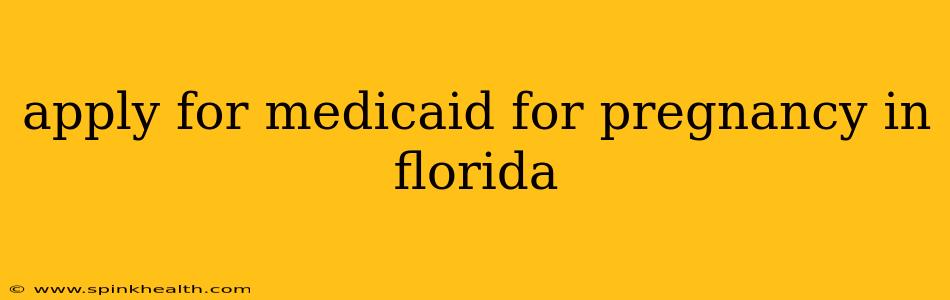 apply for medicaid for pregnancy in florida