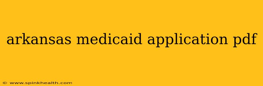 arkansas medicaid application pdf