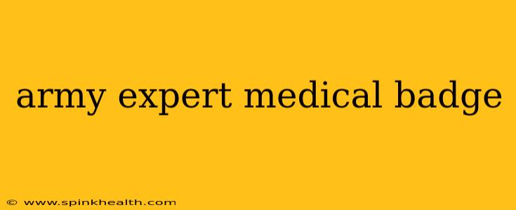 army expert medical badge