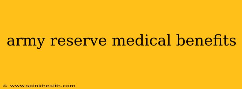 army reserve medical benefits