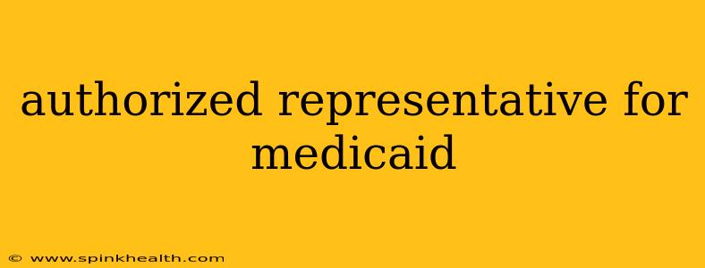 authorized representative for medicaid
