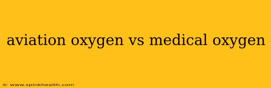 aviation oxygen vs medical oxygen