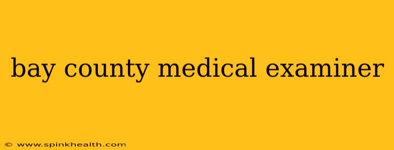 bay county medical examiner