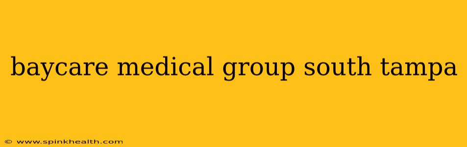 baycare medical group south tampa