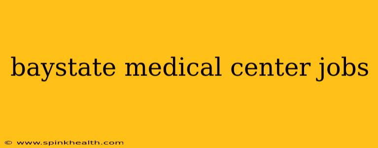 baystate medical center jobs