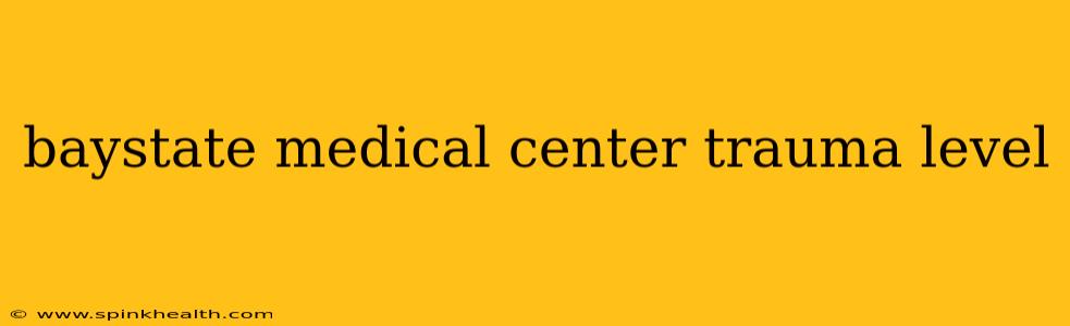 baystate medical center trauma level