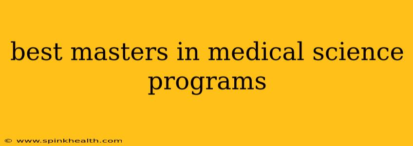 best masters in medical science programs