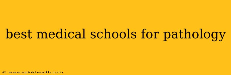 best medical schools for pathology