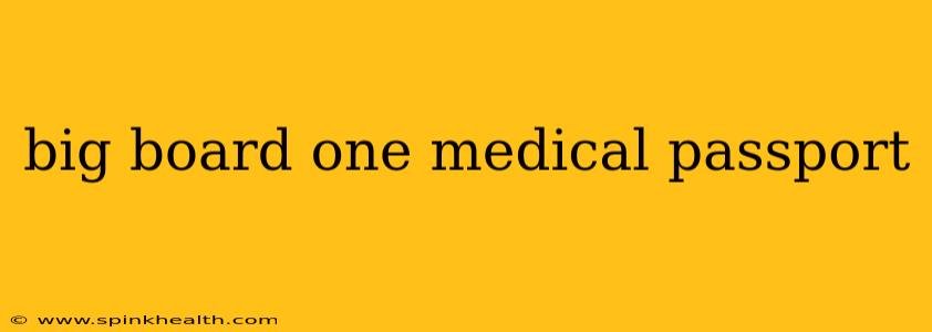big board one medical passport