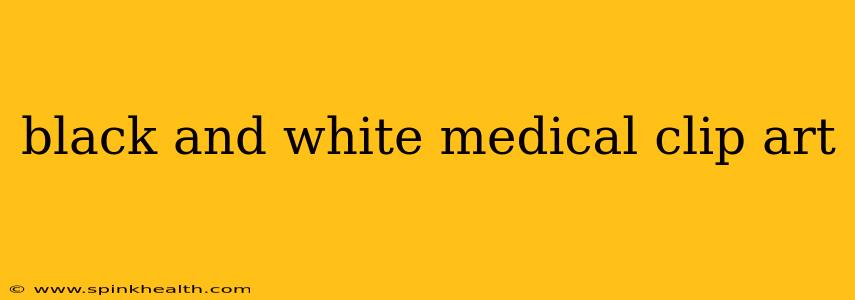 black and white medical clip art