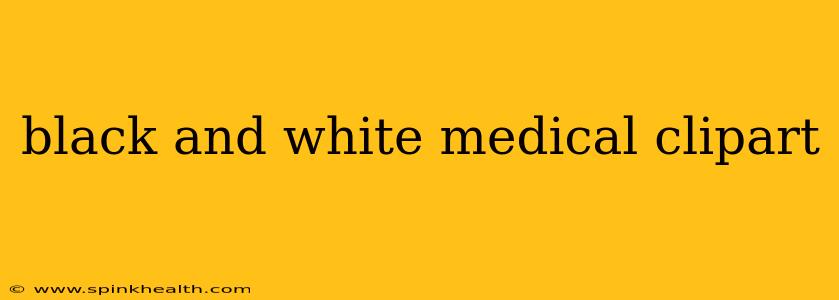 black and white medical clipart