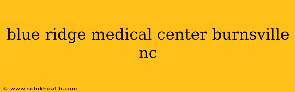 blue ridge medical center burnsville nc