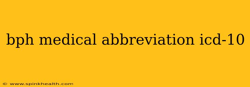 bph medical abbreviation icd-10
