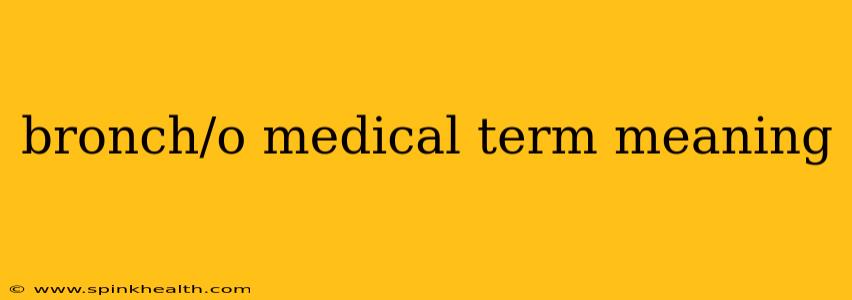 bronch/o medical term meaning