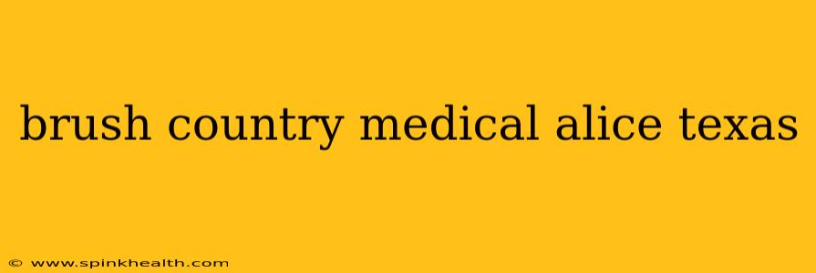 brush country medical alice texas