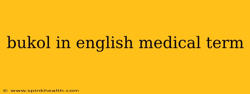 bukol in english medical term