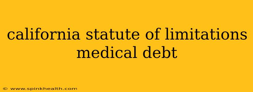 california statute of limitations medical debt