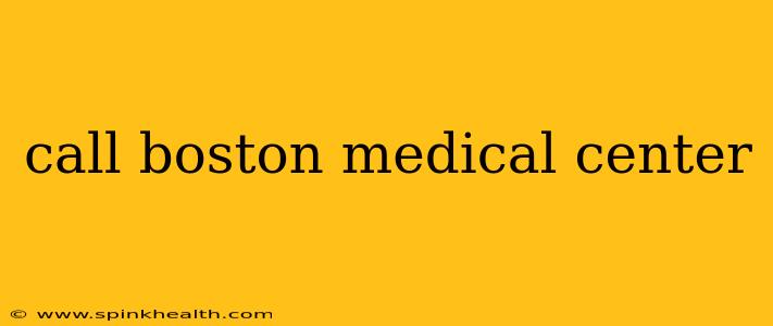 call boston medical center
