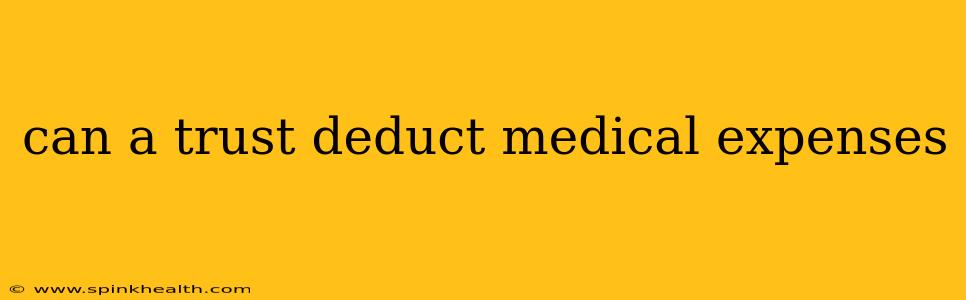 can a trust deduct medical expenses