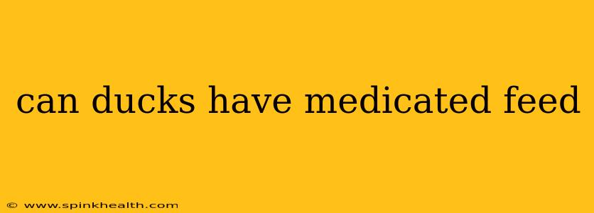 can ducks have medicated feed