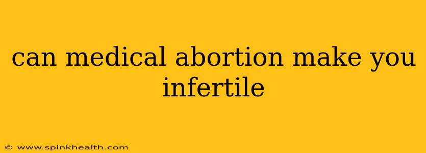 can medical abortion make you infertile