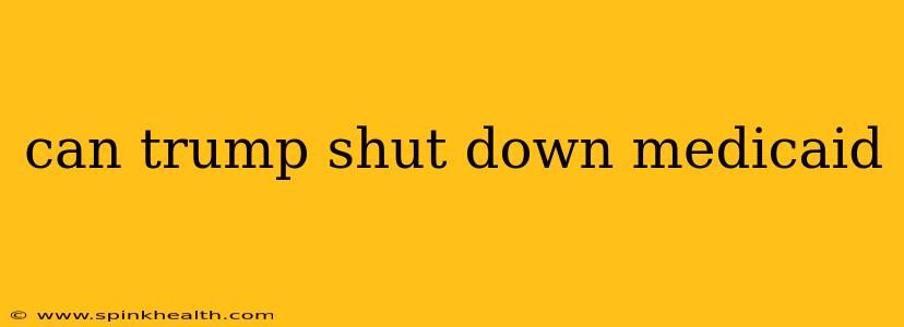 can trump shut down medicaid