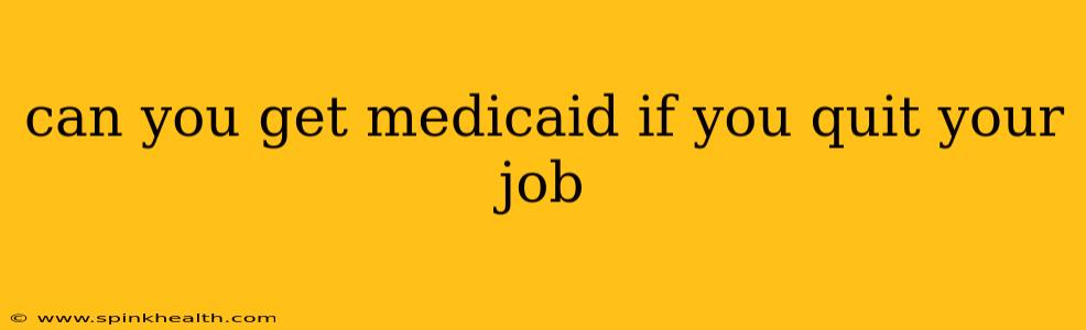 can you get medicaid if you quit your job