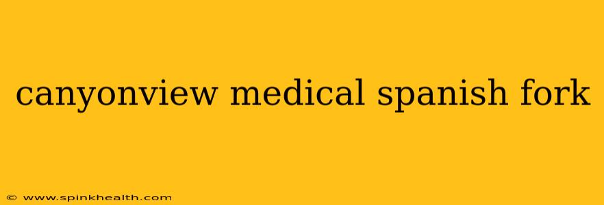 canyonview medical spanish fork