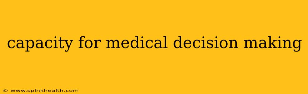 capacity for medical decision making